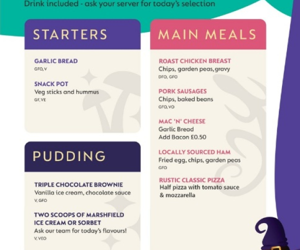 Kids menu